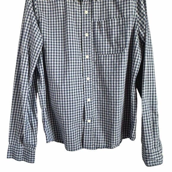 Abercrombie & Fitch Men's Blue Gingham Long Sleeve Muscle Fit Shirt Size XXL - Picture 3 of 15
